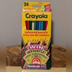 Vintage Crayola Coloured Pencils, Sweepstakes Rebook 1993